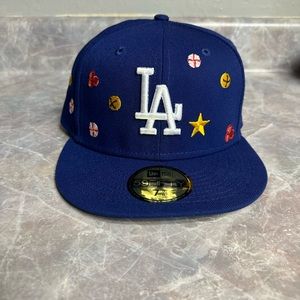 New Era Los Angeles Dodgers Holly Blue 59FIFTY Fitted Cap Size 7 5/8